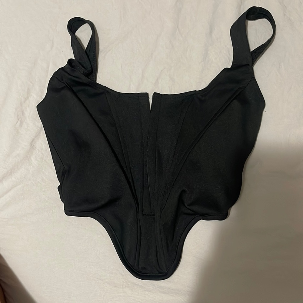 Black corset style top